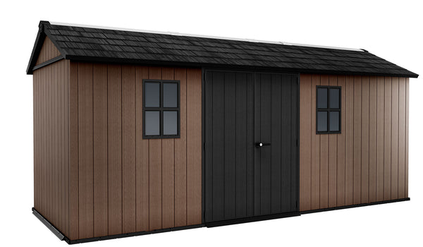 acquista Casetta Box da Giardino 230x539x246 cm Newton Plus 7517/1775 Doppia Opzione Montaggio in Resina Evotech+ Marrone