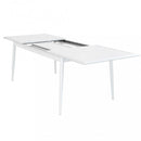 Tavolo Allungabile Maracaibo 160/240x90x76 h cm in Alluminio Bianco