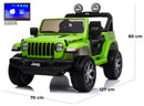 Macchina Elettrica per Bambini 12V Mp4 2 Posti con Licenza Jeep Wrangler Rubicon Verde