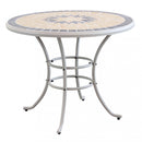 Tavolo Rotondo Perse Ø90x74 h cm in Acciaio Tortora