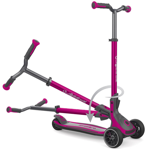 online Teleskopischer und faltbarer 3-Rad-Roller Max 100 kg Globber Ultimum Pink