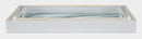 Svuota Tasche Bianco Marble Coppia 40x30x4-35x25x3,5 cm Plastica Bianco e Multicolor