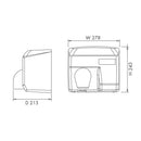 Asciugamani Elettrico Antivandalo con Fotocellula 2400W Vama Ariel BF Acciaio Bianco