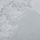 Stampa su Tela Mondo 120x90 cm in Legno di Pino Grigio e Bianco