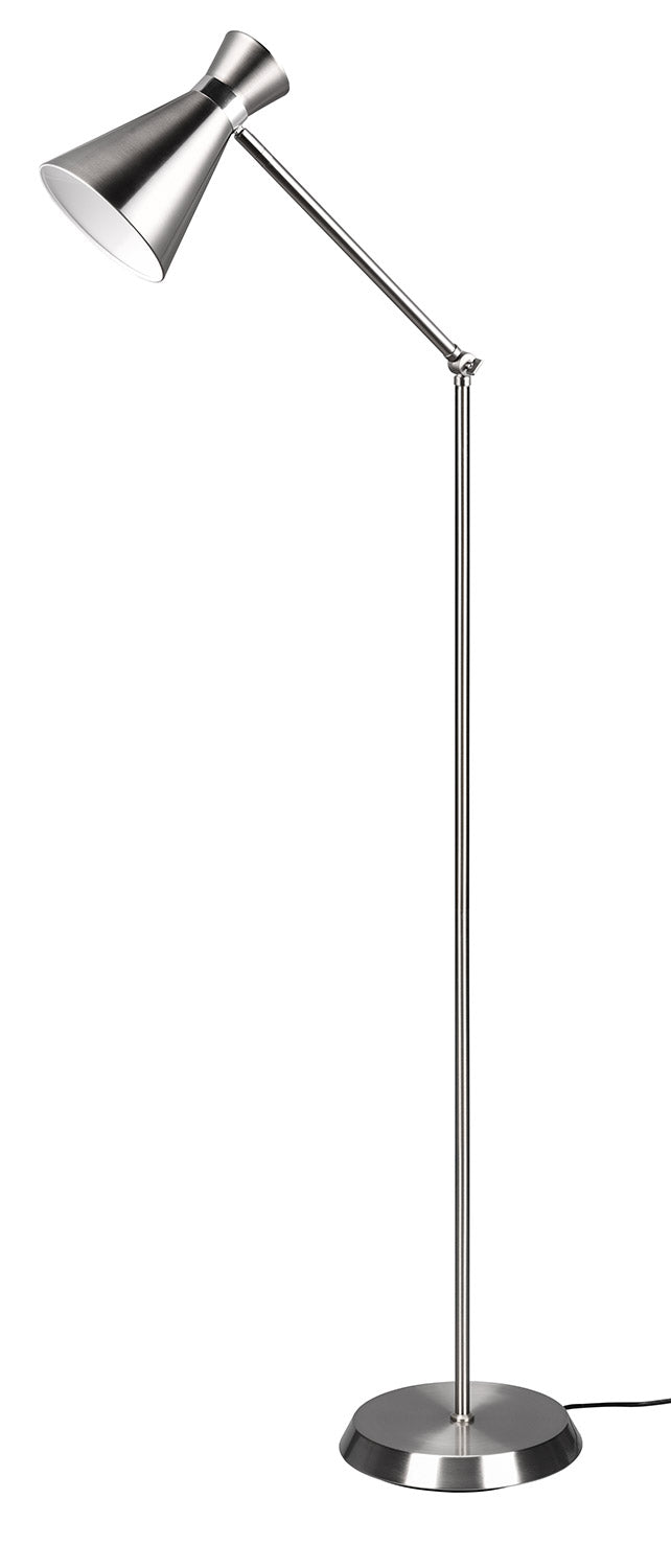 Piantana da Interno Attacco E27 in Metallo Nichel Satinato 