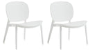 Set 2 Sedie 58x48,5x71 cm in Polipropilene Bianco