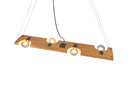 Lampada a Sospensione da Interno Attacco E27 in Legno naturale Naturale