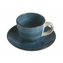 Set 6 Tazzine da Caffè con Piattino Ø6,8x5,6 cm in Gres VdE Tivoli 1996 Baita Acqua