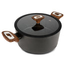 Casseruola Ø 24cm Antiaderente Induzione Silex Elegance Wood Nero