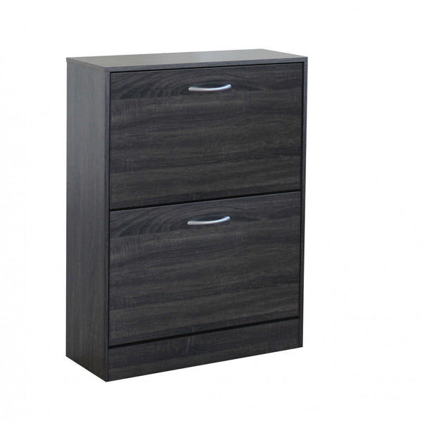 prezzo Sally Schuhregal 60 x 24 x 80 h cm in dunkelgrauem Holz