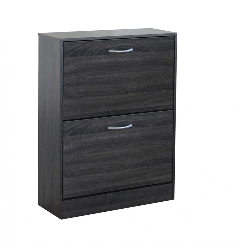 Scarpiera Sally 60x24x80 h cm in Legno Grigio Scuro