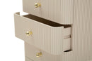 Cassettiera Shy 37,5x34x89 cm in Pino e MDF e Ferro      