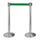 2 Gardinenstangen 3 Meter aus gebürstetem Edelstahl Ø36x101 cm Grünes Band
