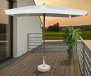 Ombrellone da Giardino 3x2 m Palo Ø48 mm in Legno e Poliestere Ecrù
