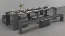 Panca Allungabile 66/290x25x45 cm Pratika Singola A Grigio Ardesia  