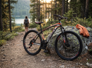 Bicicletta Mountain Bike per Ragazzi 27,5" MTB Derek 21V in Acciaio Nero e Rosso Fluo