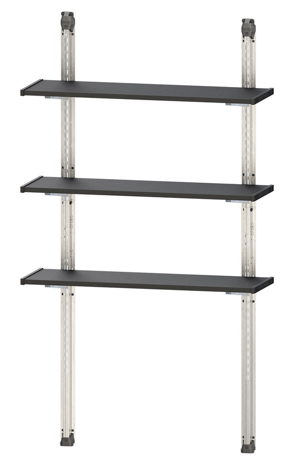 Scaffalatura 3 Ripiani per Casetta da Giardino 97x30 cm Altezza Regolabile Struttura in Metallo Keter Shelving Kit 100 sconto