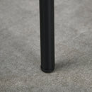 Set 4 Sgabelli Rotondi Ø41,5x46 cm in Tessuto Effetto Velluto Nero  