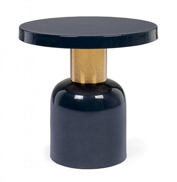 Nalima Blu D41 Runder Couchtisch aus Metall prezzo