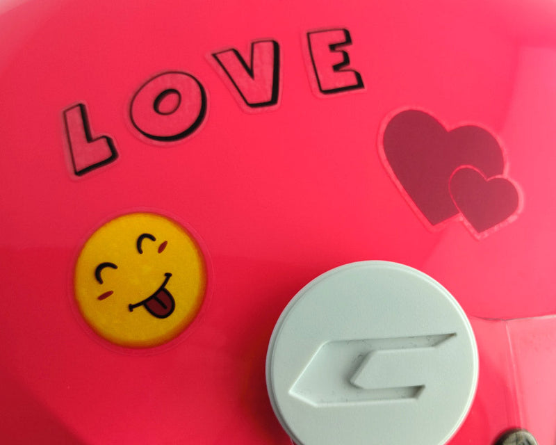 Casco Demi-Jet per Bambini Visiera Sagomata CGM Magic Smile 205S Rosa Fluo Varie Misure