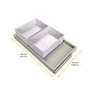 Kit 2 Cestelli e Vassoio per Amadio Regolabile 800 mm Emuca Grigio Pietra