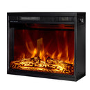 Camino Elettrico da Incasso 47x58,4x18 cm Effetto Fiamma 1500W Lorance Nero