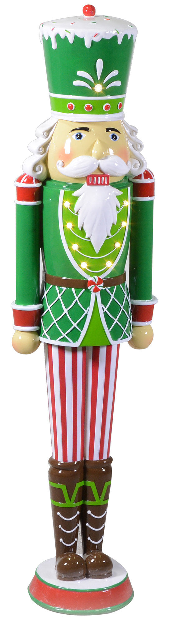 online Nussknacker Soldat aus Harz 24x17xh95 cm mit LED Adami Green Dekoration