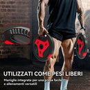 Dischi Pesi Palestra Set 4 Pezzi 30 kg con Foro 2,5 cm in PP e Cemento Nero      