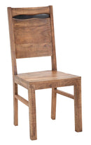 Set 2 Sedie 45x45x100 cm in Legno di Acacia Yellowstone Marrone e Nero