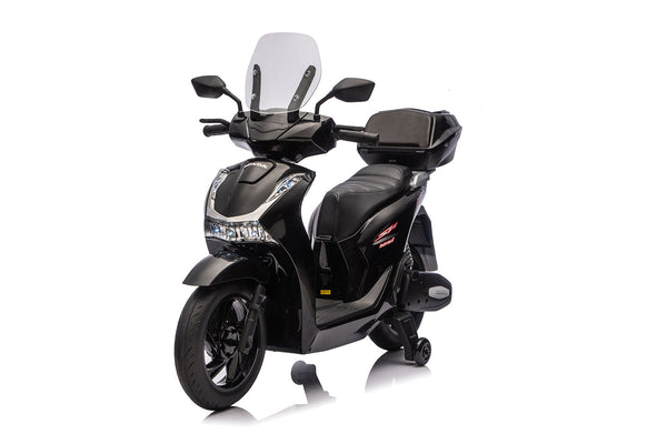 Scooter Elettrico per Bambini Licenza Ufficiale Honda SH125 12V con Ruote EVA e Sedile Pelle Nero sconto