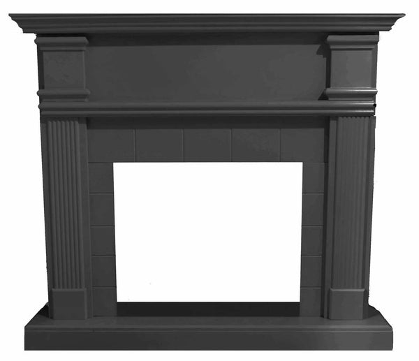Cornice da Pavimento per Inserto Camino Elettrico 114x28,2x102,2 cm in MDF Sined Caldera Grigio prezzo