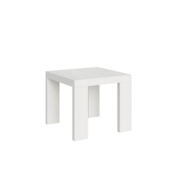 sconto Tavolo Allungabile 90-246x90x77 cm Roxell bianco frassino