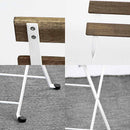 Set Tavolino e 2 Sedie Pieghevoli da Giardino Bistrot Bianco