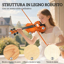 Violino 4/4 per Principianti e Adulti con Custodia Arco Spalliera e Pece Manico e Testa in Acero Marrone      