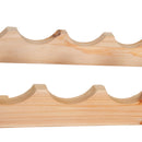 Scaffale Portabottiglie 6 Ripiani 72 Bottiglie 114x28x80 cm in Legno di Pino 