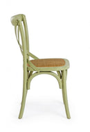 Sedia Cross Verde in Legno