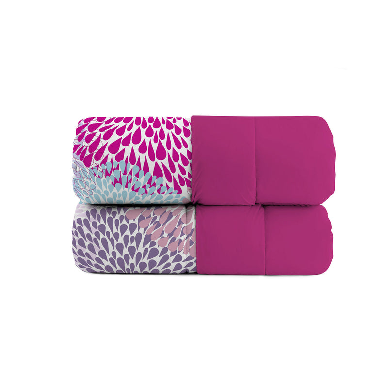 Trapunta Invernale 1 Piazza e Mezzo Stampata in Microfibra 200gr Double Face Soffioni      