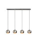 Lampada a Sospensione da Interno  E14 in Metallo Nickel Opaco