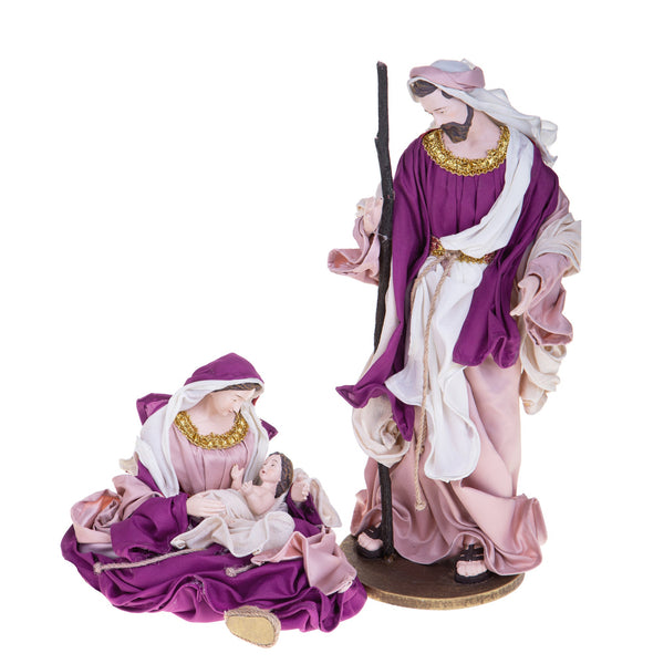 Krippe 2 Figuren H38 cm aus Harz prezzo