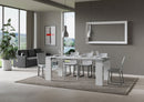 Consolle Allungabile 90-300x40x77 cm in Nobilitato Grigio e Bianco