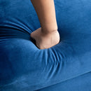 Divano 3 Posti 181x86x78 cm in Velluto Blu