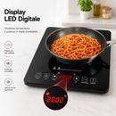Piastra Fornello Elettrico a Induzione 1 Fuoco per Cucina Cottura Omogenea 2000W      