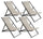 Set 4 Sdraio Pieghevoli Taylor Grigio Scuro Taylor Grigio Scuro