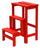 Leiterhocker 60x40x46 cm aus rotem Holz