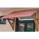 Pensilina Tettoia in Legno Massello con Copertura in Perline di Abete 180X100Cm per Arredo Esterno Casa