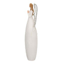 Angelo resina bianco con led cm 10x7xh30