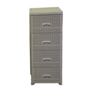 Cassettiera 4 Cassetti 43x36,8xh89,4 cm in Plastica Crema