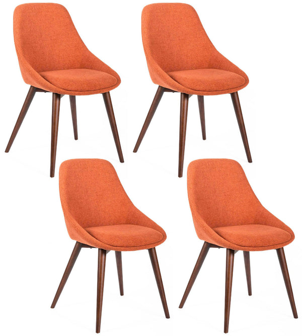 prezzo Set 4 Sedie 58x49xH85 cm in Tessuto Astrid Ruggine