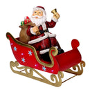 Pupazzo Babbo Natale in Metallo slitta rosso cm 32x17xh29