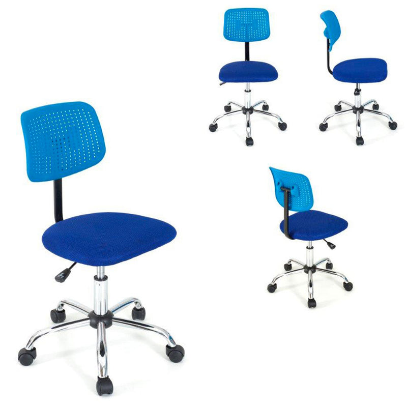 Sedia da Ufficio Operativa in Tessuto Painter Blu